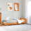 Berkfield Bed Frame without Mattress Wax Brown 75x190 cm Small Single Solid Wood Pine 1