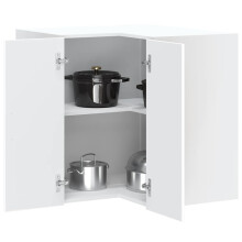 Berkfield Kitchen Wall Corner Cabinet Kalmar White Engineered Wood