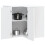 Berkfield Kitchen Wall Corner Cabinet Kalmar White Engineered Wood 1