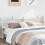Berkfield Headboard with Shelves White 200 cm Solid Wood Pine 1