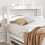 Berkfield Headboard with Shelves White 75 cm Solid Wood Pine 1
