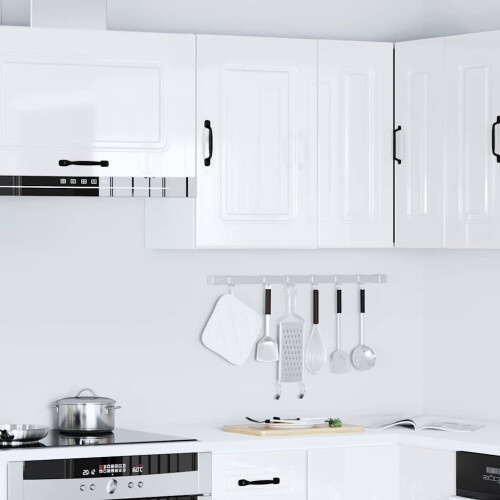 Berkfield Kitchen Wall Cabinet Kalmar High Gloss White Engineered Wood