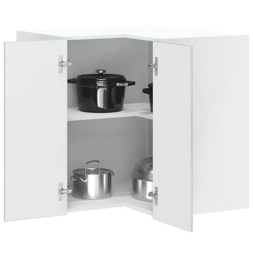Berkfield Kitchen Wall Corner Cabinet Kalmar Concrete Grey Engineered Wood