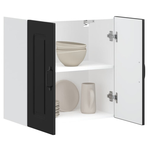 Berkfield Kitchen Wall Cabinet Kalmar Black Engineered Wood