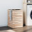 Berkfield Laundry Basket 44x44x66 cm Solid Wood Pine 1