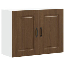 Berkfield Kitchen Wall Cabinet Kalmar Brown Oak Engineered Wood