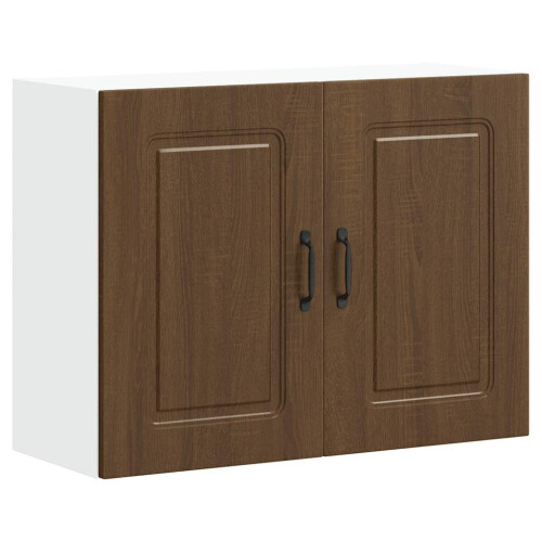 Berkfield Kitchen Wall Cabinet Kalmar Brown Oak Engineered Wood