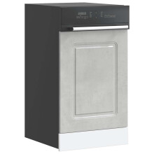 Berkfield Dishwasher Panel†Kalmar†Concrete Grey†45x1.5x57 cm Engineered Wood