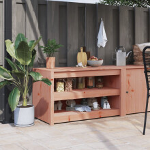 Berkfield Outdoor Kitchen Cabinet MEPPEL 106x55x64 cm Solid Wood Douglas