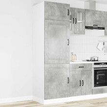 Berkfield Kitchen Cupboard Kalmar Concrete Grey Engineered Wood