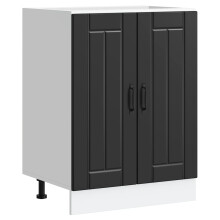 Berkfield Sink Base Cabinet Lucca Black Engineered Wood