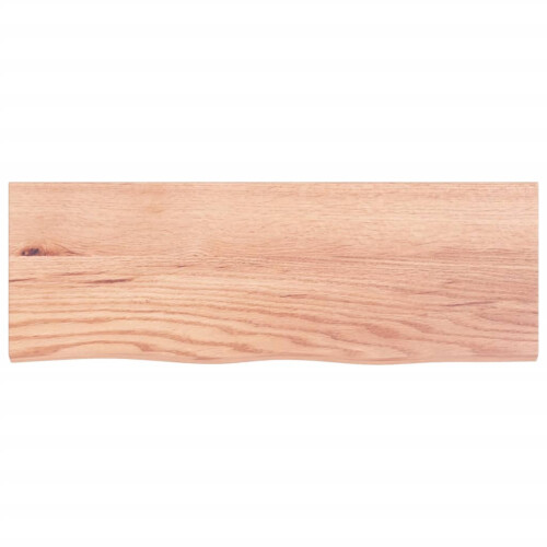 Berkfield Bathroom Countertop Light Brown 80x30x(2-6) cm Treated Solid Wood 2