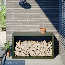 Berkfield Firewood Rack Green 100x40x60 cm Steel