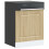 Berkfield Dishwasher Panel†Kalmar†Sonoma Oak 60x1.5x57 cm Engineered Wood 1
