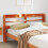 Berkfield Headboard with Shelves Wax Brown 120 cm Solid Wood Pine 1