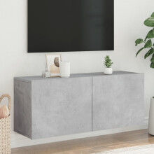 Berkfield TV Cabinet Wall-mounted Concrete Grey 100x30x41 cm