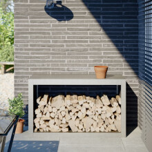 Berkfield Firewood Rack 100x40x60 cm Stainless Steel