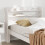 Berkfield Headboard with Shelves White 75 cm Solid Wood Pine 1