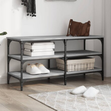 Berkfield Shoe Bench Grey Sonoma 100x38.5x49 cm Engineered Wood