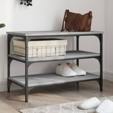 Berkfield Shoe Bench Grey Sonoma 70x38.5x49 cm Engineered Wood