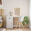 Berkfield Dressing Table with LED Lights White 90x42x132.5 cm 1