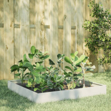 Berkfield Garden Raised Bed White 100x100x26 cm Steel
