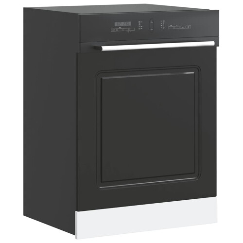 Berkfield Dishwasher Panel†Kalmar†Black 60x1.5x57 cm Engineered Wood