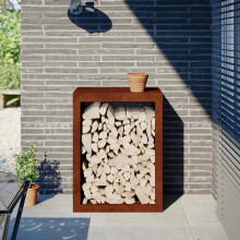 Berkfield Firewood Rack 60x40x80 cm Weathering Steel