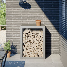 Berkfield Firewood Rack 60x40x80 cm Stainless Steel