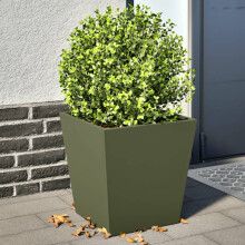 Berkfield Garden Planters Olive Green 2 pcs 40x40x40 cm Steel