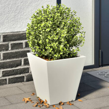 Berkfield Garden Planters White 2 pcs 30x30x30 cm Steel