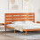 Berkfield Headboard Wax Brown 200.5 x 3 x 80 cm Solid Pine Wood 1