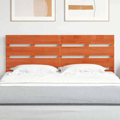Berkfield Headboard Brown 140.5 x 3 x 80 cm Solid Pine Wood