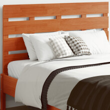 Berkfield Headboard Wax Brown 135 cm Solid Wood Pine