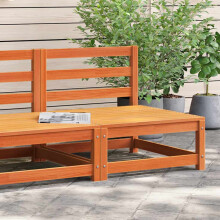 Berkfield Garden Sofa Armless Wax Brown 70x70x67 cm Solid Wood Pine