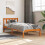 Berkfield Bed Frame without Mattress Wax Brown 100x200 cm Solid Wood Pine 1