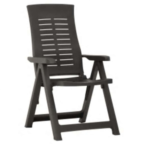Berkfield Garden Reclining Chairs 2 pcs Plastic Anthracite 1