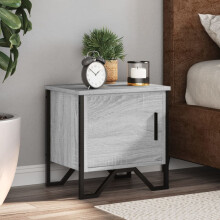 Berkfield Bedside Cabinet Grey Sonoma 40x30x40 cm Engineered Wood