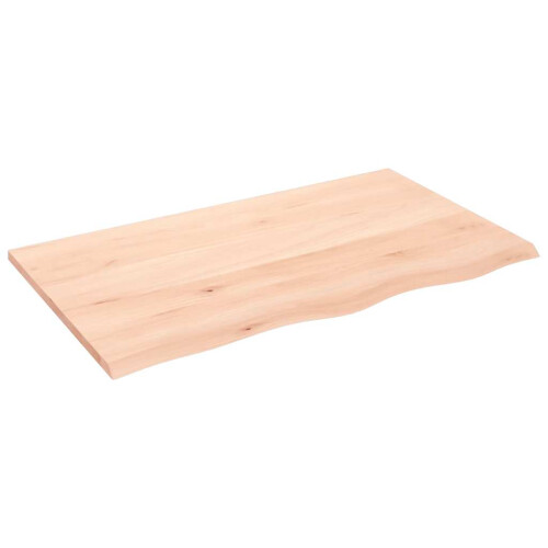 Berkfield Bathroom Countertop 100x60x2 cm Untreated Solid Wood 1