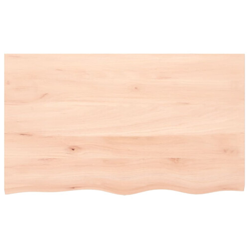 Berkfield Bathroom Countertop 100x60x2 cm Untreated Solid Wood 2