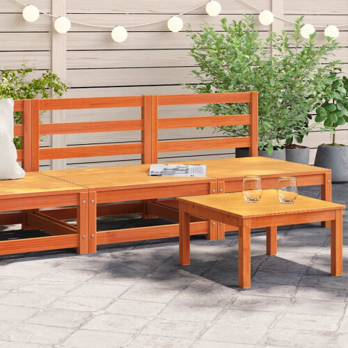 Berkfield Garden Sofas Armless 2 pcs Wax Brown 70x70x67 cm Solid Wood Pine