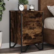 Berkfield Bedside Cabinet Smoked Oak 40x41x60 cm Engineered Wood