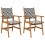 Berkfield Garden Chairs 2 pcs Solid Acacia Wood 2