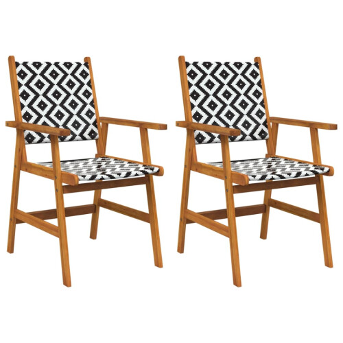 Berkfield Garden Chairs 2 pcs Solid Acacia Wood 1