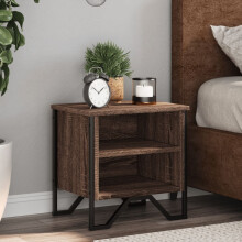 Berkfield Bedside Cabinet Brown Oak 2 pcs 40x30x40 cm Engineered Wood
