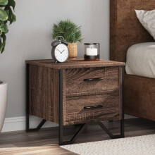 Berkfield Bedside Cabinets 2 pcs Brown Oak 40x41x40 cm Engineered Wood