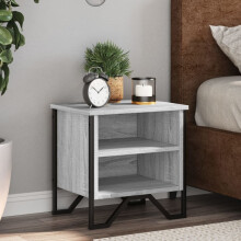 Berkfield Bedside Cabinet Grey Sonoma 40x30x40 cm Engineered Wood