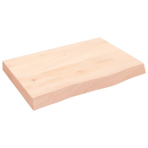Berkfield Bathroom Countertop 60x40x(2-6) cm Untreated Solid Wood 1