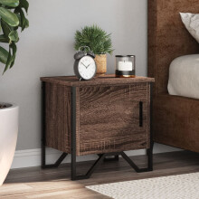 Berkfield Bedside Cabinets 2 pcs Brown Oak 40x30x40 cm Engineered Wood