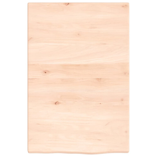 Berkfield Bathroom Countertop 40x60x2 cm Untreated Solid Wood 2
